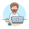 App Developer 1 Illustration from UX Colors Set