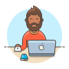 App Developer 2 Illustration from UX Colors Set