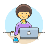App Developer 5 Illustration from UX Colors Set
