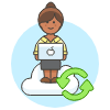 Cloud Developer 6 Illustration from UX Colors Set
