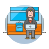 Hacker Working 1 1 Illustration from UX Colors Set