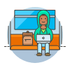 Hacker Working 1 2 Illustration from UX Colors Set