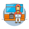 Hacker Working 1 3 Illustration from UX Colors Set