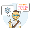 Java Developer 1 Illustration from UX Colors Set