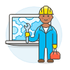 Repair Technician 2 3 illustration - Free transparent PNG, SVG. No sign up needed.