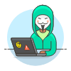 Anonylous Hacker 2 Illustration from UX Colors Set