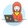 Anonylous Hacker 3 Illustration from UX Colors Set