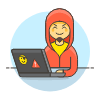Hacker 2 Illustration from UX Colors Set