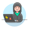 Hacker 3 Illustration from UX Colors Set