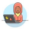 Hacker 6 Illustration from UX Colors Set