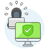 Protected Pc Illustration from UX Colors Set