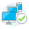 Responsive Checked Illustration from UX Colors Set