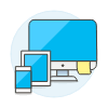 Responsive Devices Illustration from UX Colors Set