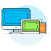 Responsive Transform Illustration from UX Colors Set