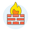 Firewall Secure Illustration from UX Colors Set