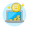 Crypto Laptop Illustration from UX Colors Set