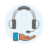 Call Center Headset 2 Illustration from UX Colors Set