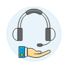 Call Center Headset 3 Illustration from UX Colors Set