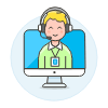 Customer Server Imac 1 Illustration from UX Colors Set