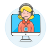 Customer Server Imac 4 Illustration from UX Colors Set
