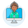 Customer Server Imac 5 Illustration from UX Colors Set