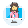 Customer Server Imac 6 Illustration from UX Colors Set