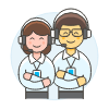 Customer Service 1 Illustration from UX Colors Set