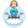 Customer Service Cloud 1 Illustration from UX Colors Set