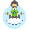 Customer Service Cloud 2 Illustration from UX Colors Set