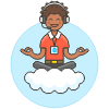 Customer Service Cloud 3 Illustration from UX Colors Set