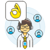 Customer Service Rating 1 6 Illustration from UX Colors Set
