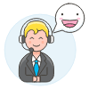 Customer Service Satisfaction 1 Illustration from UX Colors Set