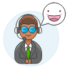 Customer Service Satisfaction 2 Illustration from UX Colors Set