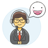 Customer Service Satisfaction 3 Illustration from UX Colors Set