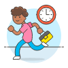 Tech Support Rush 2 Illustration from UX Colors Set | Free Download as SVG Vector and Transparent PNG | Streamline illustrations