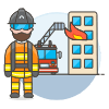 Firefighter 1 3 Illustration from UX Colors Set