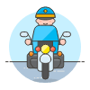 Police Biking 1 Illustration from UX Colors Set