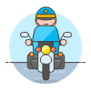 Police Biking 2 Illustration from UX Colors Set