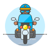 Police Biking 3 Illustration from UX Colors Set