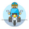 Police Biking 5 Illustration from UX Colors Set