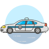 Police Car 1 Illustration from UX Colors Set