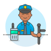 Police Officer 2 Illustration from UX Colors Set
