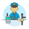 Police Officer 3 Illustration from UX Colors Set
