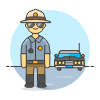 Sheriff Car 1 Illustration from UX Colors Set