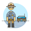 Sheriff Car 5 Illustration from UX Colors Set