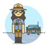 Sheriff Car 6 Illustration from UX Colors Set | Free Download as SVG Vector and Transparent PNG | Streamline illustrations