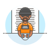Prisoner 2 3 Illustration from UX Colors Set