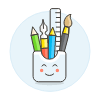 Stationary Mug Illustration from UX Colors Set