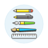 Stationary Illustration from UX Colors Set