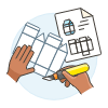 Packaging Cutting 3 Illustration from UX Colors Set